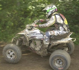 photo by Jason Weigandt With help from 7 time ATV National Champion (and now '03 Bike National Champ) - Barry Hawk, Chad Duvall rode a new Yamaha YFZ to the pro production win.