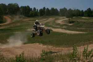 Angela was one of only a few riders doing this step up on the Paradise Park motocross track.