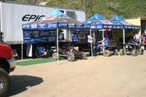 Epic Suspension showed up to support their riders in the new rig and pit.