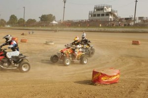As is apparent in this shot, the Paducah stop on the series is more of a local go cart race than an ATV national. 
