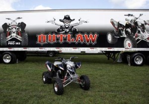 Polaris was at Unadilla in a big way, bringing their tractor trailer along with two new Polaris Outlaws for people to see. There were several different reps and engineers from Polaris along with a video display. Check out our video section for more information on the all-new Outlaw.