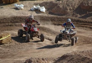 Duncan Racing’s Doug Eichner and Logan Holiday Battle for second place in the Pro Class.