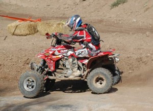  #1 Doug Eichner chases down the leader in the Pro class. Along the way he turned in quicker lap times than the leader. 
