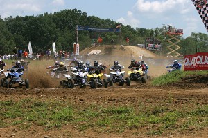 Rocco Arno pulled the trigger fastest on his Nac's built Yamaha YFZ. Arno collected a smooth $1000 from Quad Magazine for snagging the holeshot away from Doug Gust. 