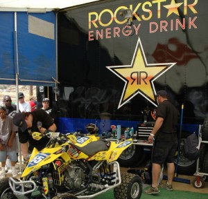 Suzuki’s newly added sponsor Rock Star Energy Drink was just added to the team. The freshly painted big rig looked as sharp as Doug Gust's quad. 