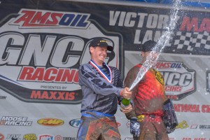 Bryan Buckhannon celebrated his thrilling Snowshoe GNCC morning overall win and class victory, which pushed him into the 4x4 Pro class points lead heading into the two-month summer break.