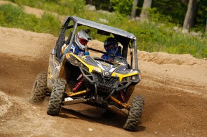 Wayne Chamberland piloted his Can-Am Maverick 1000R side-by-side to victory at the NEATV-MX race in Lempster, N.H.