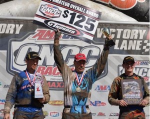 (Center) Dave Simmons took home the ATV Amateur Overall Award at the Ironman GNCC and also won the Super Senior (45+) class championship using ITP tires on his Yamaha ATV.